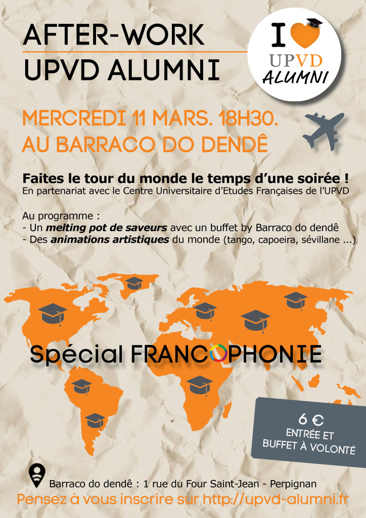 after-work UPVD alumni spécial francophonie