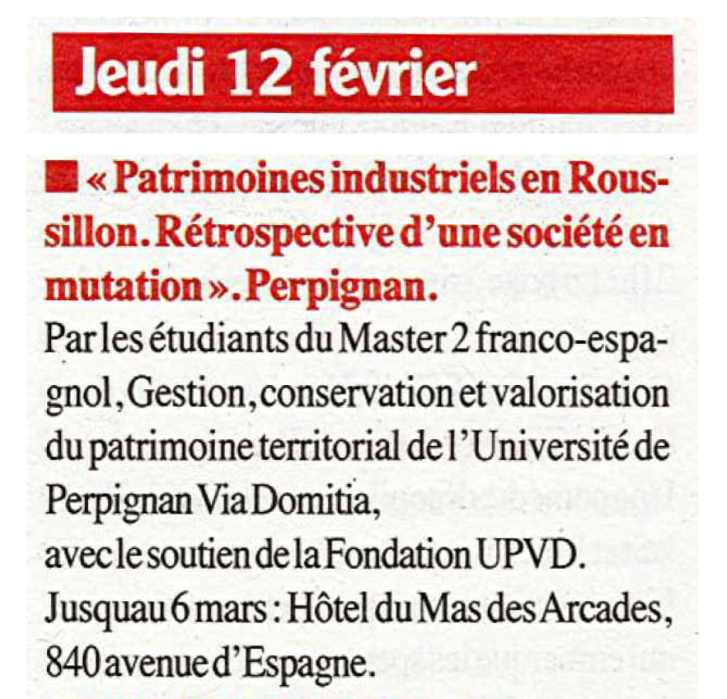 La Semaine du Roussillon_Patrimoine Industriel